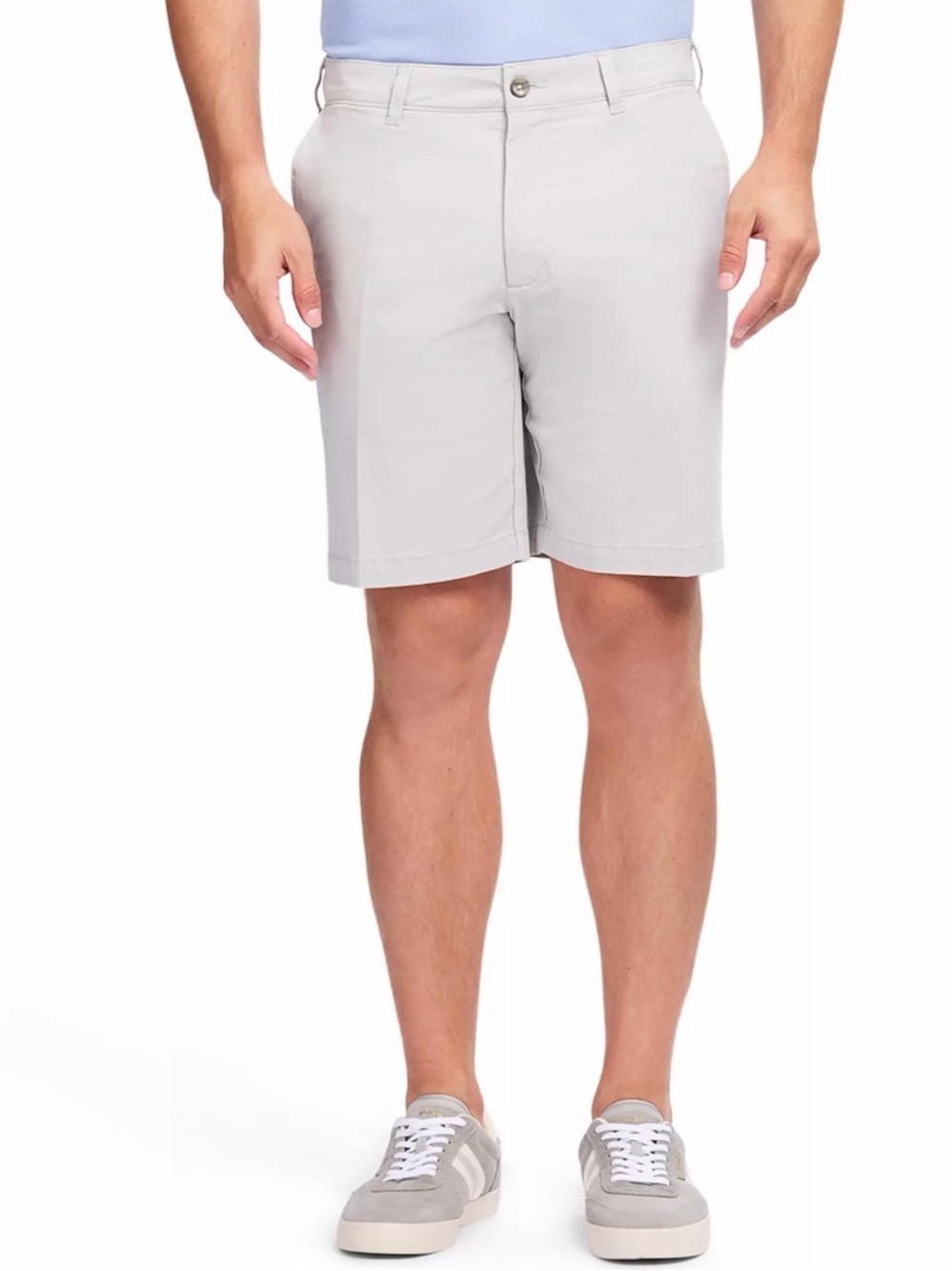 Izod Men's Light Tan Flat-Front Casual Shorts